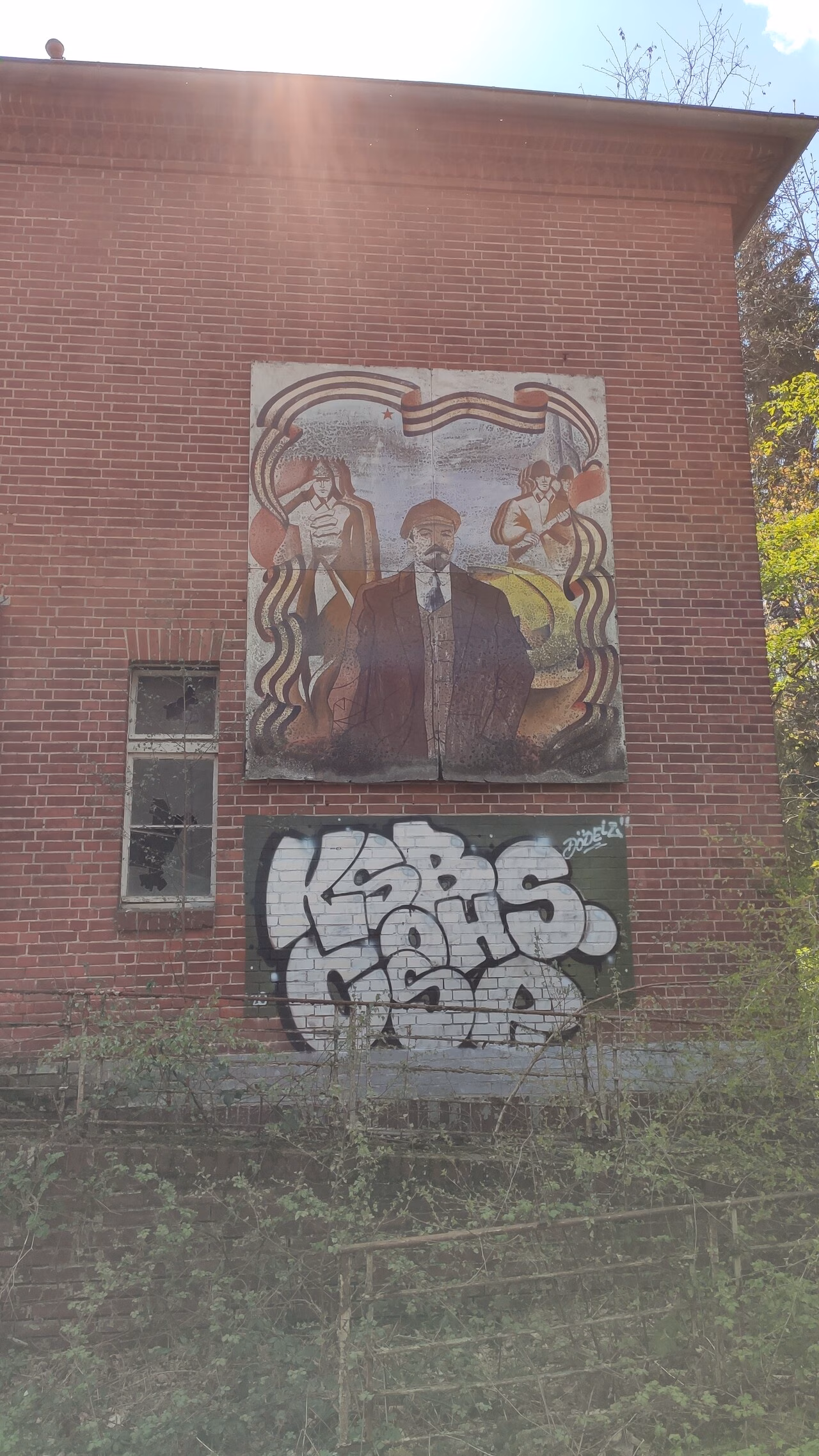 Aerial satellite view of Lazarett, an abandoned Military Site in Jüterbog, Germany