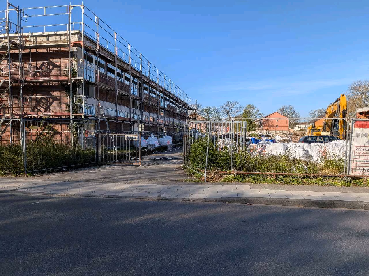 Aerial satellite view of Schule, an abandoned School in Cologne, Germany