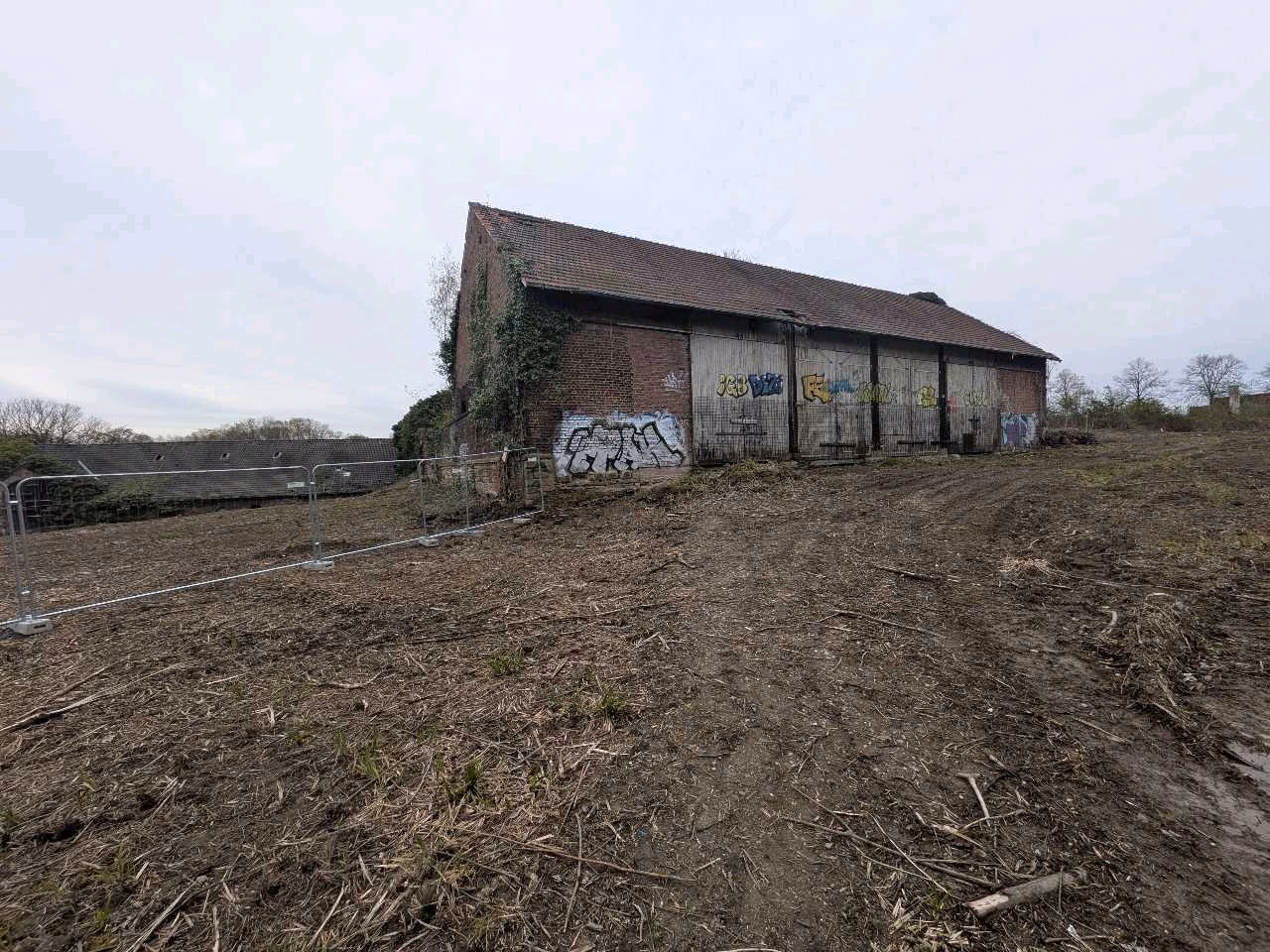 Aerial satellite view of Bauernhof, an abandoned Farm in Dortmund, Germany