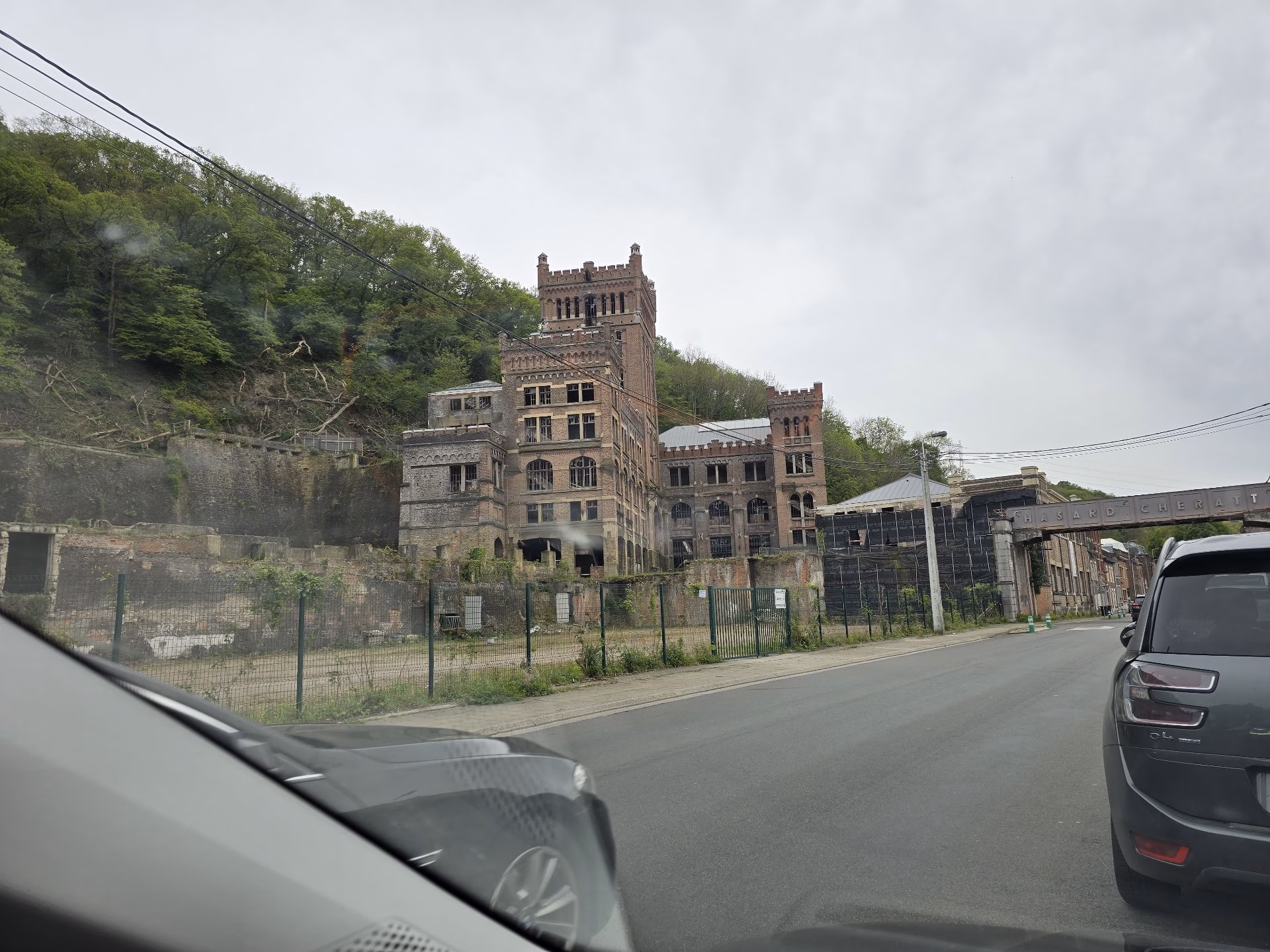 Aerial satellite view of Kohlebergwerk Hassard, an abandoned Mine in Visé, Belgium