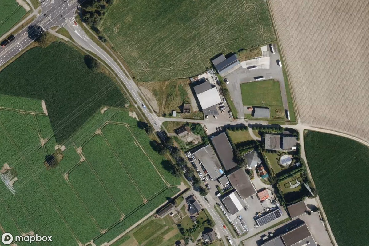 Satellietbeeld vanuit de lucht van Lost Place, een verlaten  in Horn, Nederland