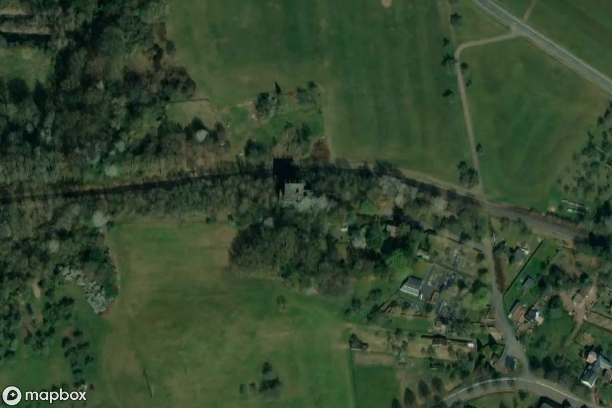 Satelitarny widok z lotu ptaka Rohbau, opuszczone  w Berzhahn, Niemcy