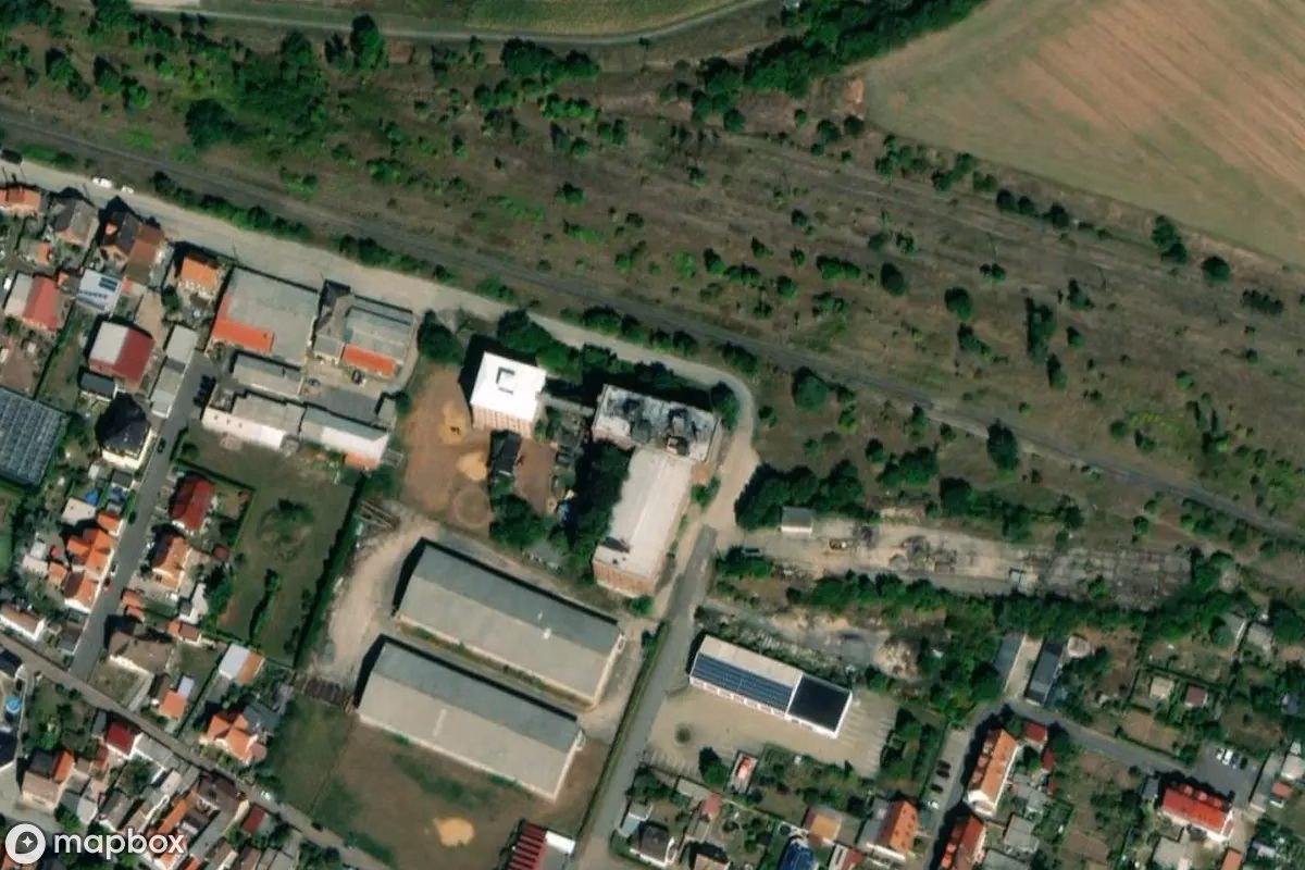 Aerial satellite view of Malzfabrik, an abandoned Factory in Roßleben-Wiehe, Germany