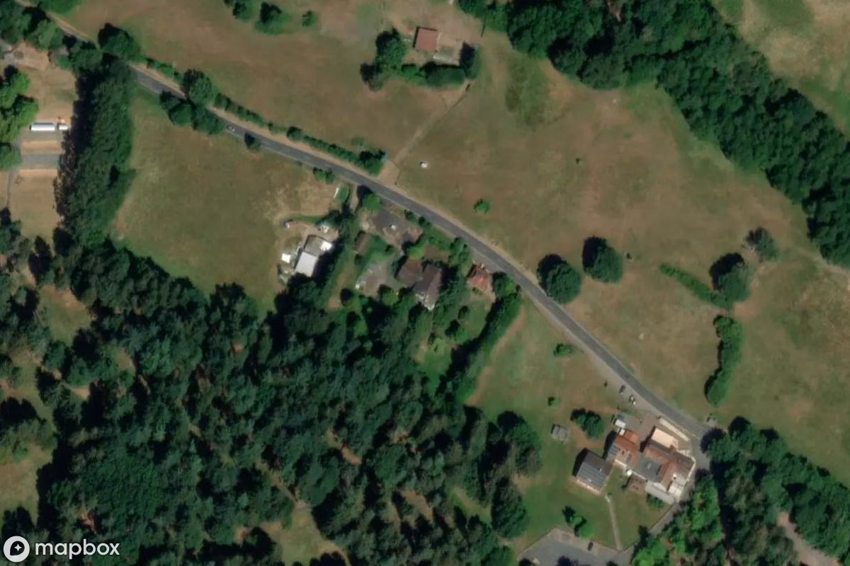 Műholdas légi felvétel Café helyszínről, egy elhagyatott Étterem itt: Bad Orb, Németország