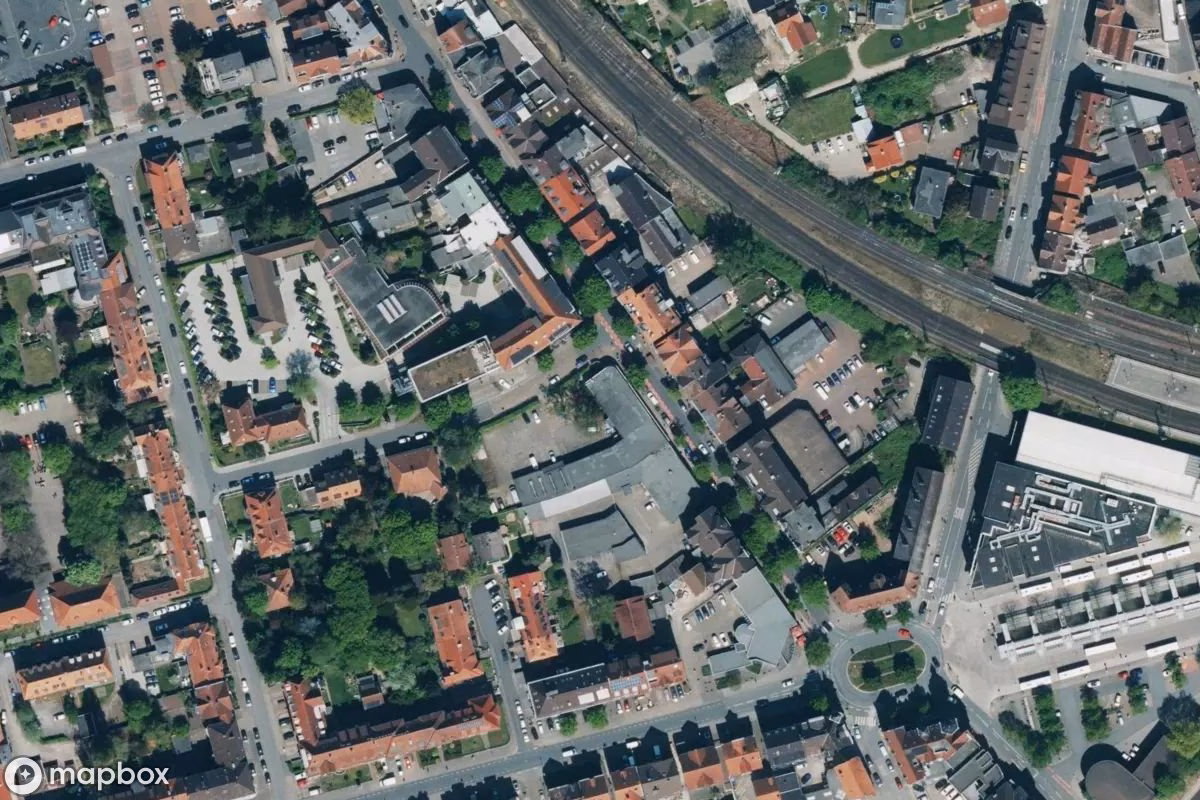 Aerial satellite view of Restaurant, an abandoned Restaurant in Hamelin, Germany