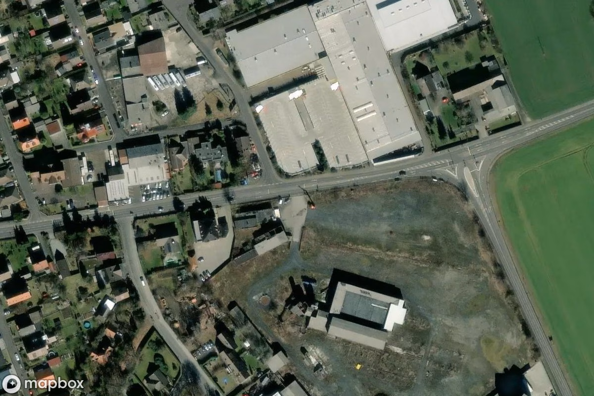 Satellitbillede set fra luften af Fabrik, et forladt Fabrik i Harb, Tyskland