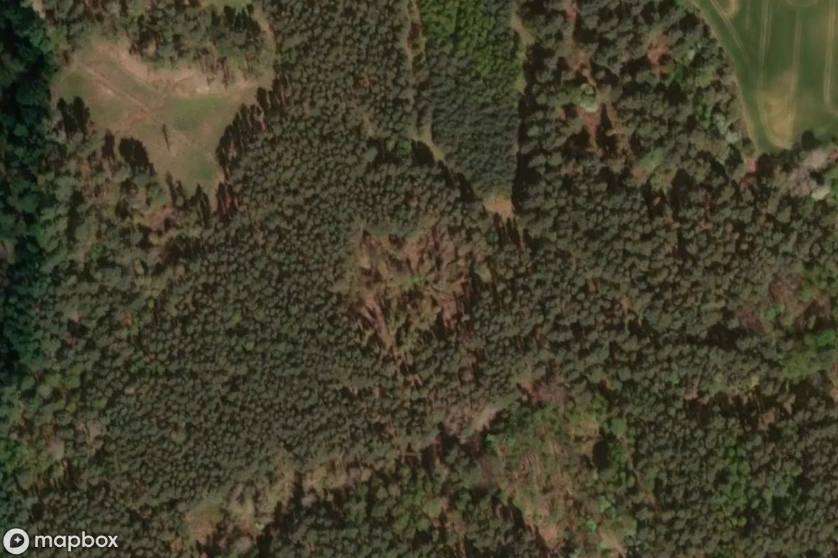 Satellittbilde fra luften av MRU Pz W 783, et forlatt  i Staropole, Polen