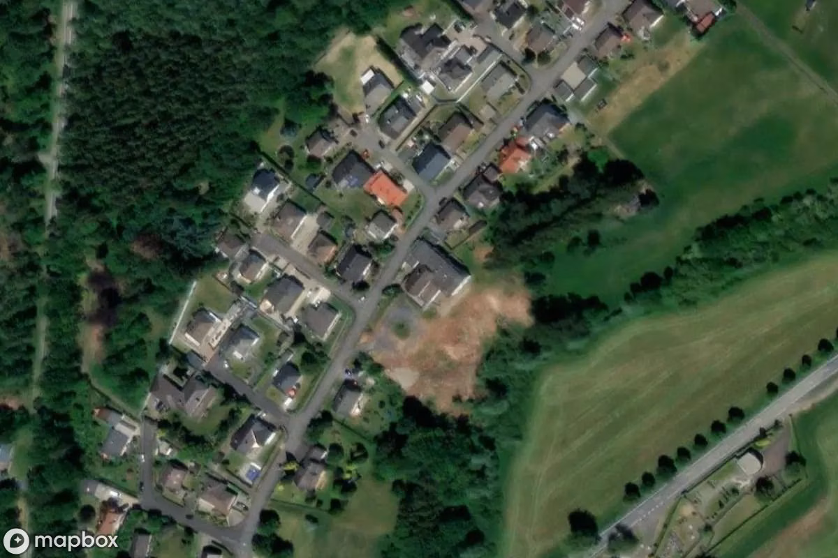 Satelitní letecký pohled na Gasthof, opuštěné Hotel v Freilingen, Německo