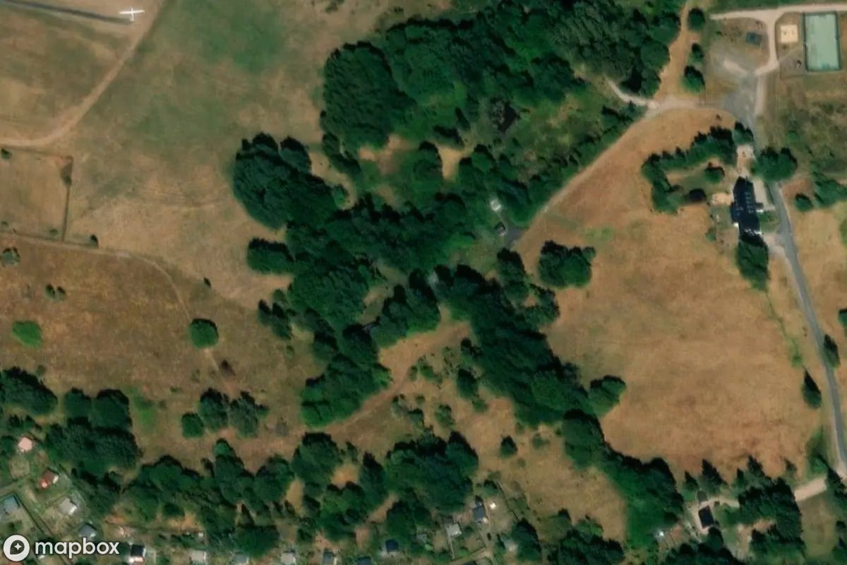 Aerial satellite view of Skisprunganlage, an abandoned  in Suhl, Germany