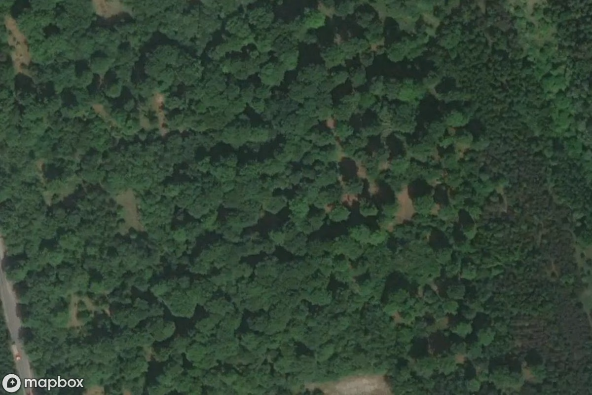 Aerial satellite view of Bunker, an abandoned Bunker in Schwerin, Germany