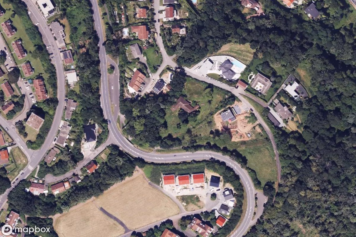 Satelitarny widok z lotu ptaka Villa, opuszczone Dom mieszkalny w Wertheim, Niemcy