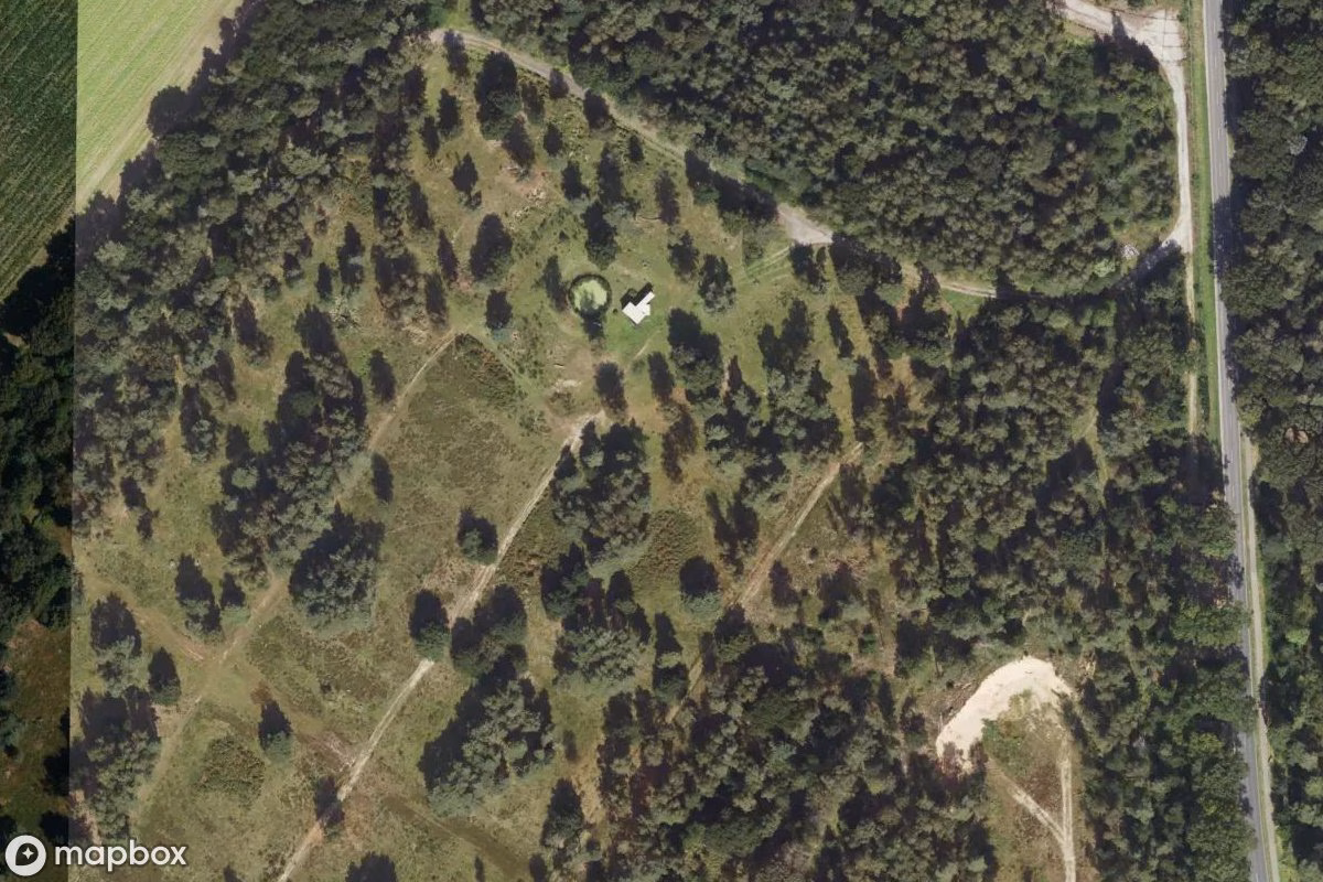 Satelitarny widok z lotu ptaka BAOR-Trainingsgelände, opuszczone Obiekt wojskowy w Wegberg, Niemcy