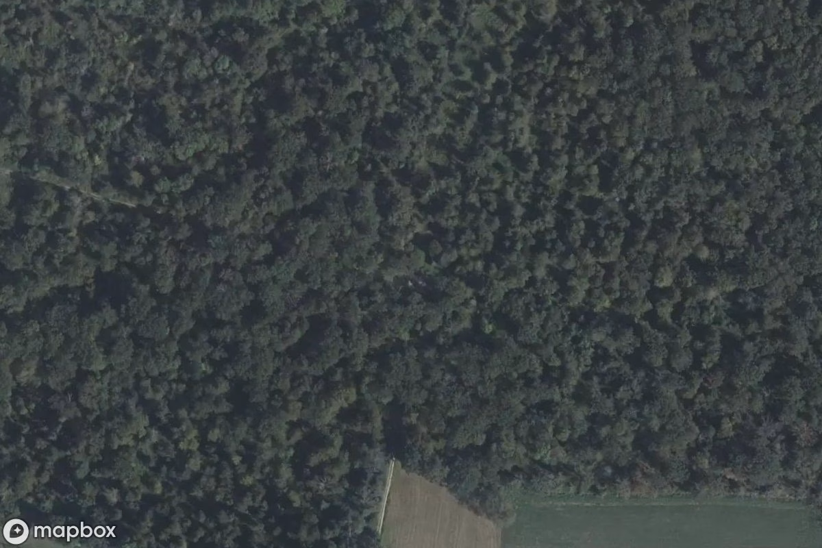 Aerial satellite view of Bunker 3, an abandoned Bunker in Heimsbrunn, France