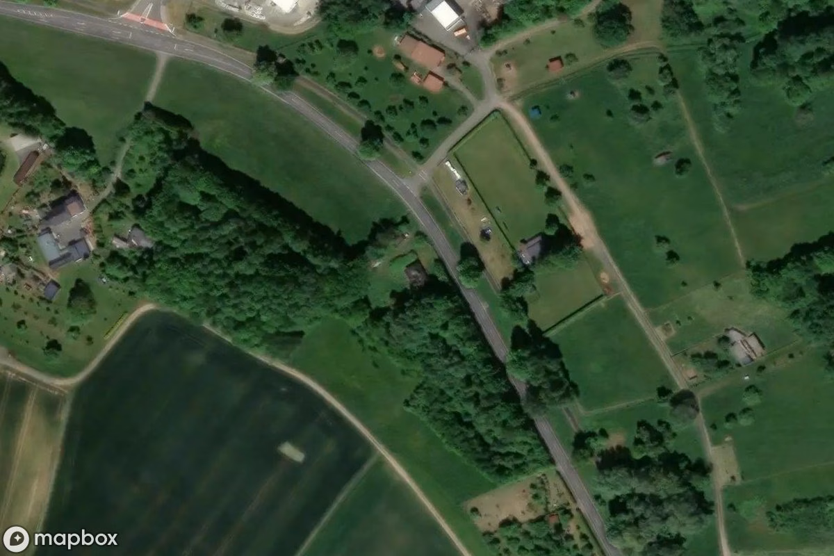 Satellittbilde fra luften av Pumpwerk, et forlatt Fabrikk i Neuses, Tyskland