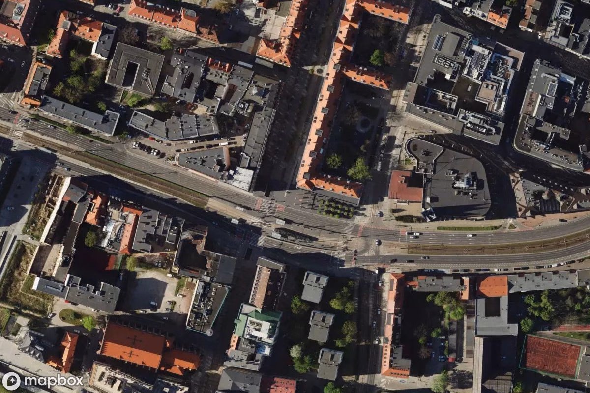 Satellitenansicht von Krasnal Wrocław, eine verlassene in Wrocław, Polen