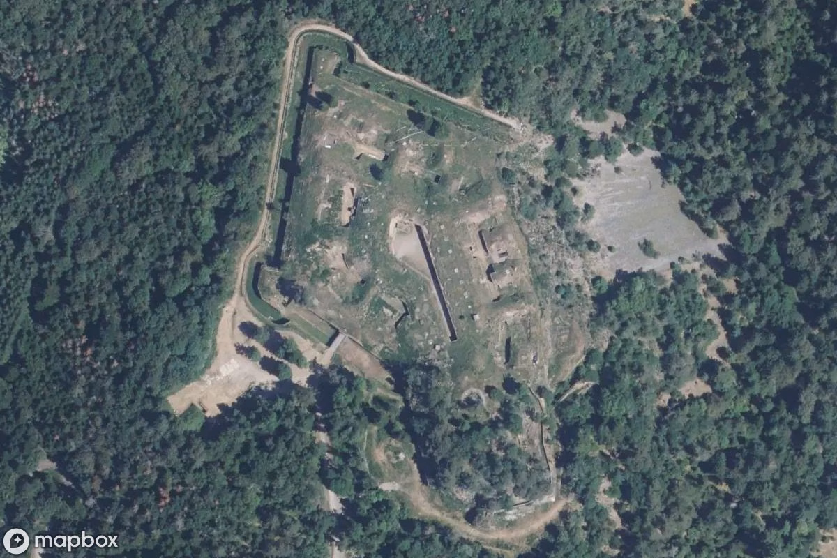 Aerial satellite view of Lost Place, an abandoned  in Remiremont, France