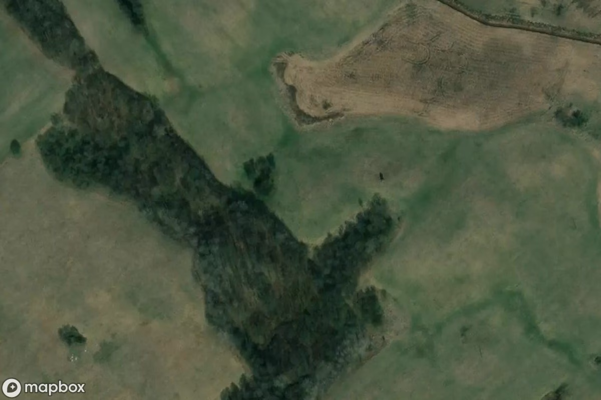 Vista aérea por satélite de Ziegelei, un Fábrica abandonado en Śmietki, Polonia