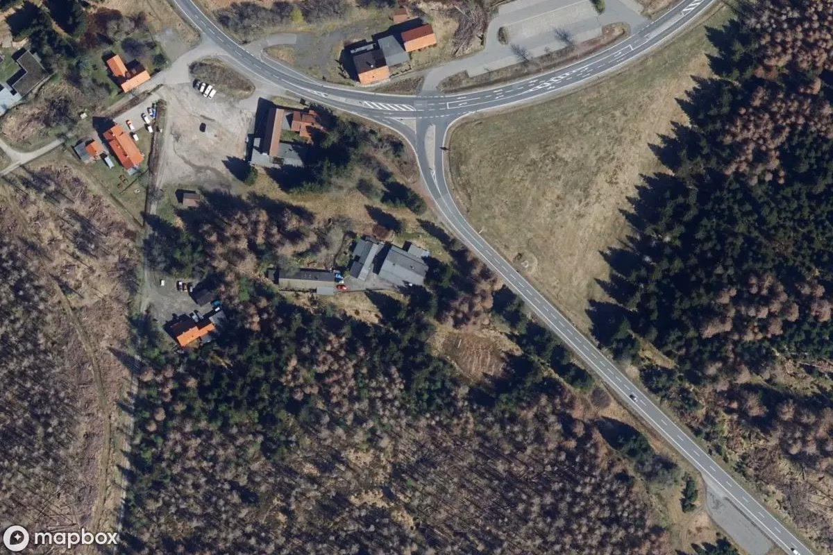 Aerial satellite view of Skiverleih, an abandoned Shop in Braunlage, Germany