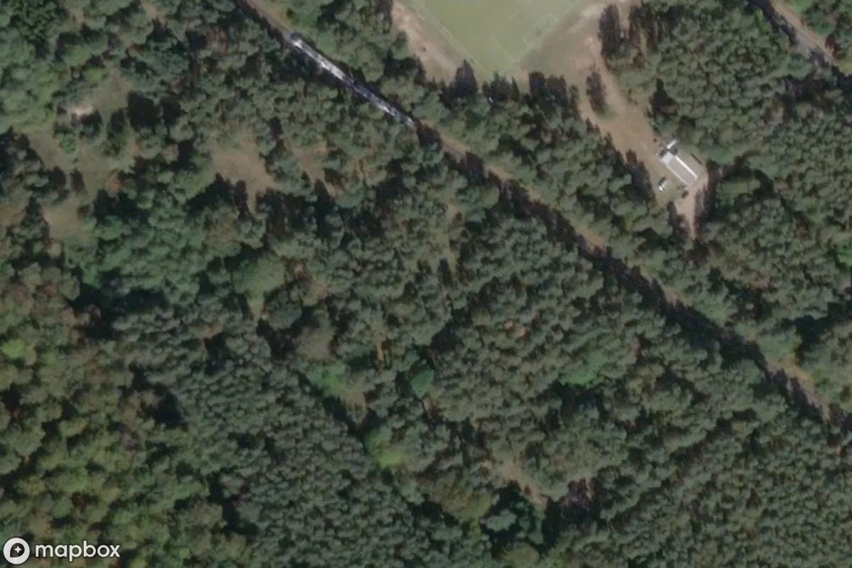 Vista aérea por satélite de Bunker, un Búnker abandonado en Ahlbeck, Alemania