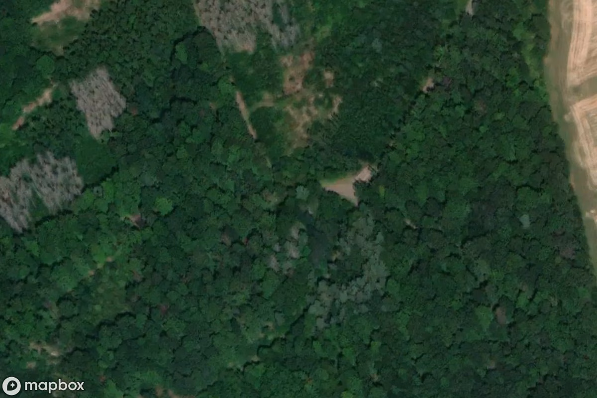 Aerial satellite view of Eisenerz- und Basaltabbau, an abandoned  in Sinzig, Germany