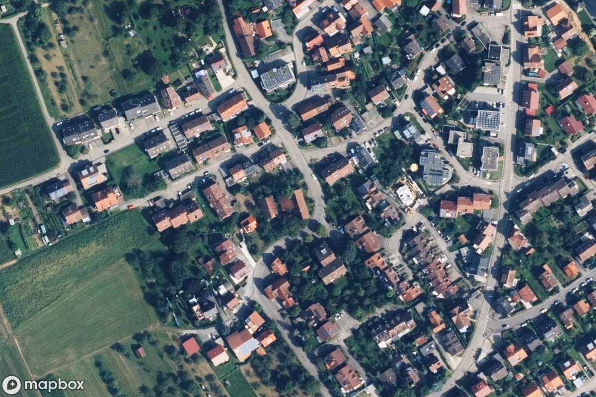 Aerial satellite view of Bauernhaus, an abandoned Farm in Nellmersbach, Germany