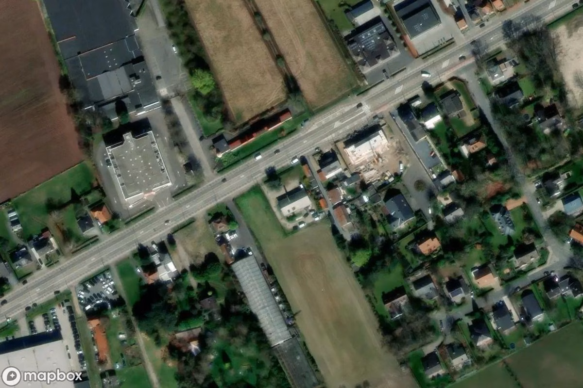 Satellitenansicht von Villa 152, eine verlassene Wohnhaus in Lochristi, Belgien