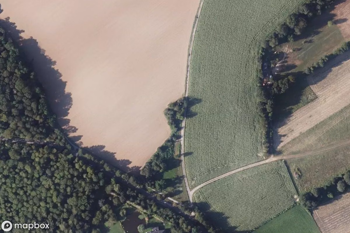 Satelitarny widok z lotu ptaka Flakbunker, opuszczone Bunkier w Karlsruhe, Niemcy