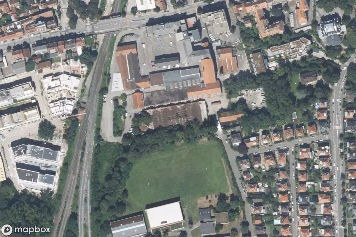 Satellietbeeld vanuit de lucht van Beaux Zart, een verlaten  in Strasbourg, Frankrijk