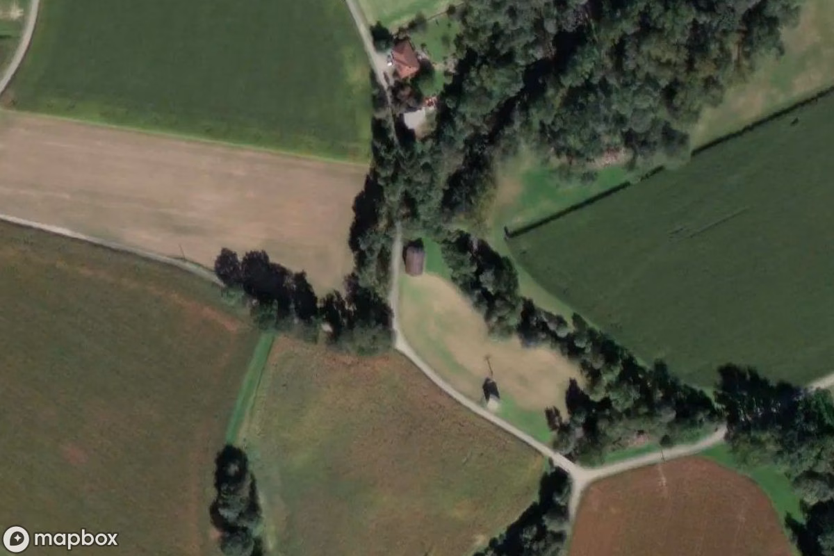 Aerial satellite view of Lost Place, an abandoned  in St. Georgen bei Obernberg am Inn, Austria