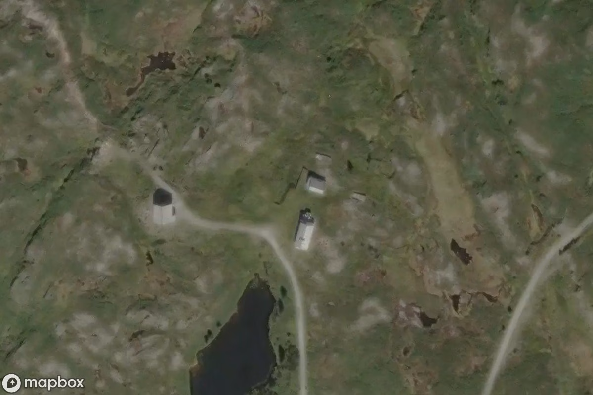 Aerial satellite view of Geisterdorf, an abandoned  in Bergen, Norway