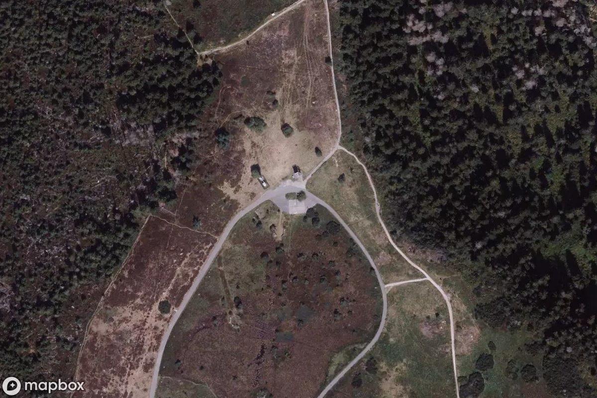 Satelitarny widok z lotu ptaka Bunker, opuszczone Bunkier w Sasbach, Niemcy