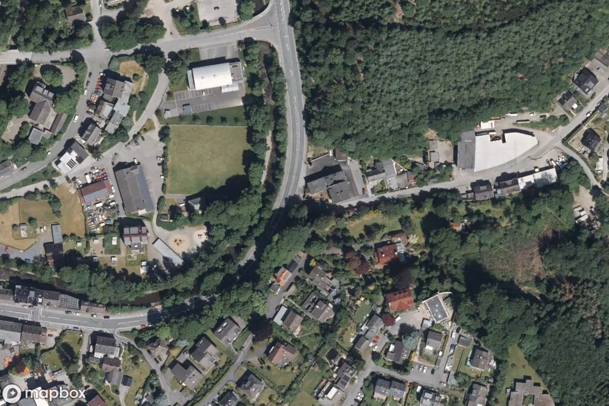 Aerial satellite view of Restaurant, an abandoned Restaurant in Hagen, Germany