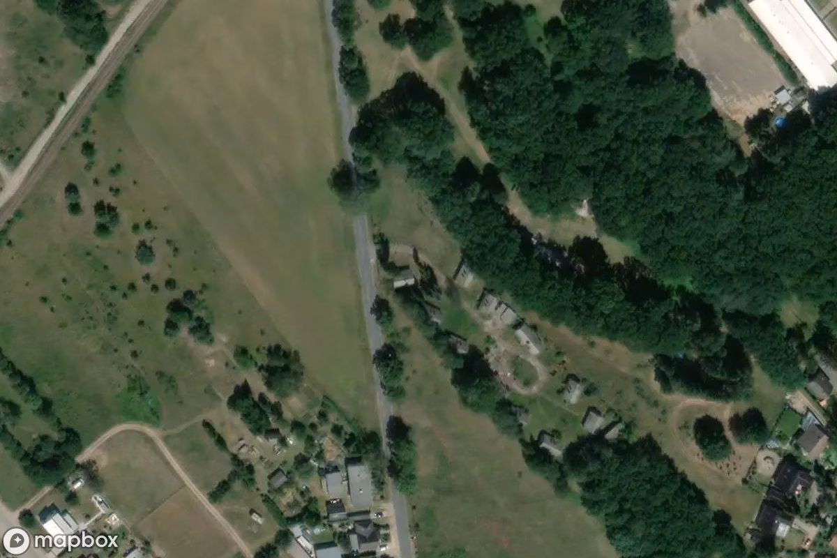 Aerial satellite view of Ferienlager, an abandoned  in Parchim, Germany