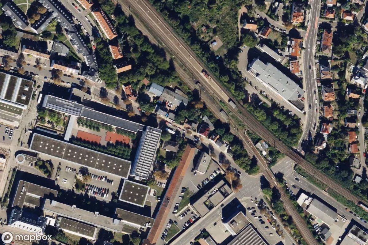 Satellitbild från luften av Gebäude, en övergiven  i Saarbrücken, Tyskland