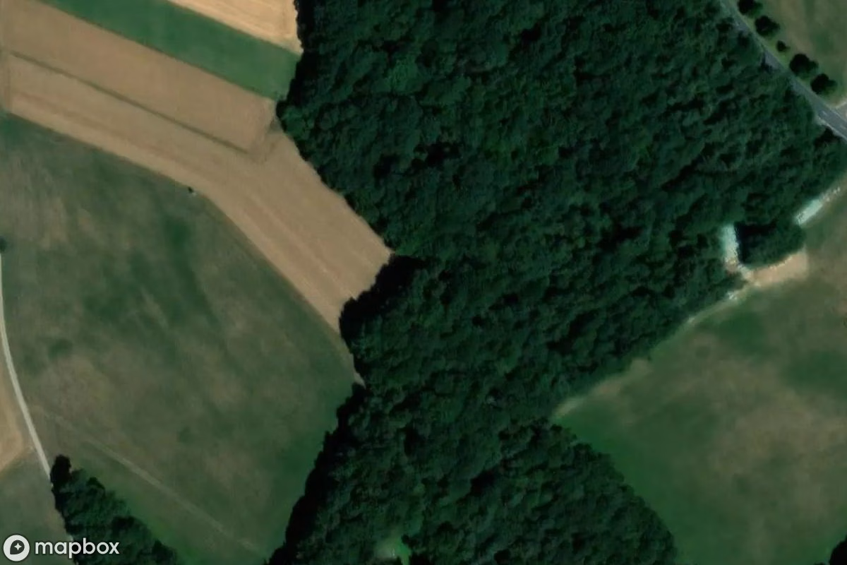 Satellitbild från luften av Geräteschuppen, en övergiven  i Dirlos, Tyskland