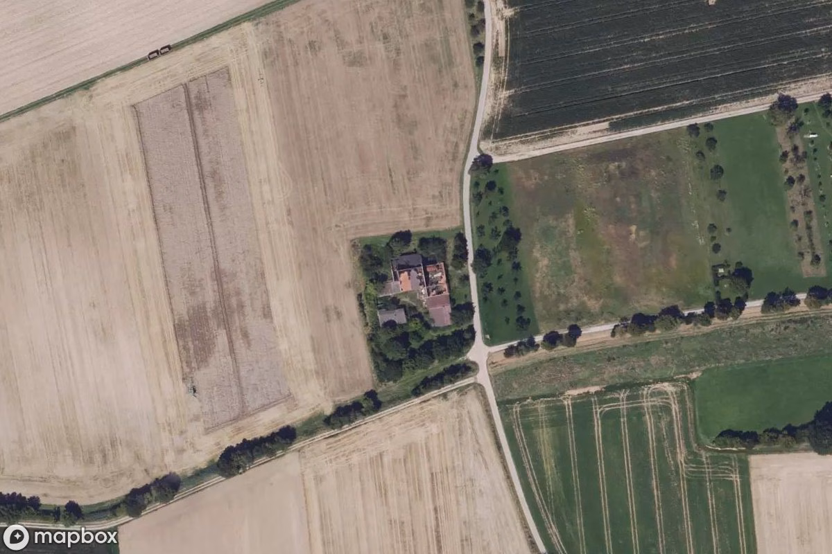Aerial satellite view of Bauernhof, an abandoned Farm in Neckarsulm (Kernstadt), Germany