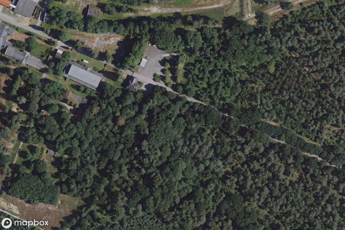 Satellitbillede set fra luften af Bauernhof, et forladt Bondegård i Haltern am See, Tyskland