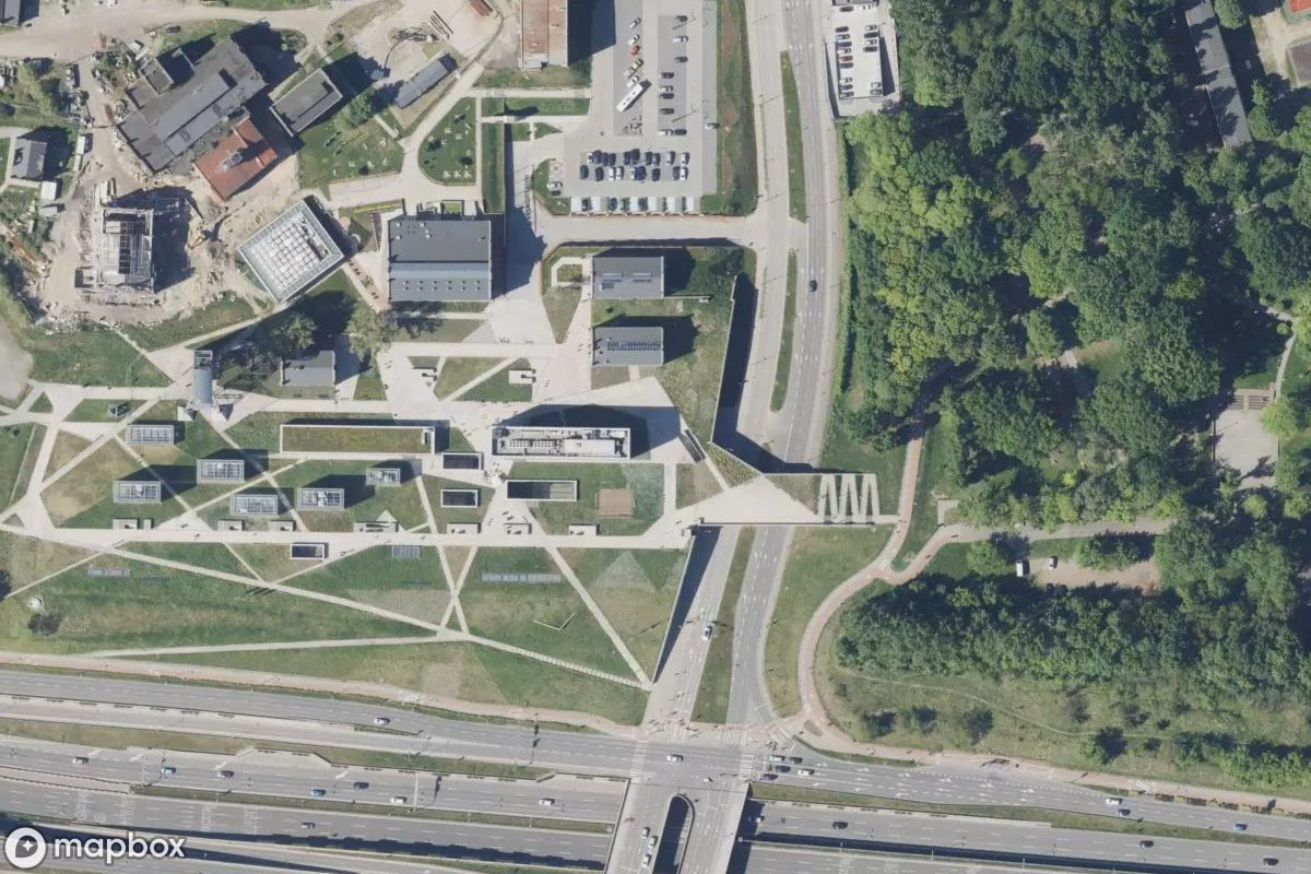 Satellitenansicht von Museum Schlesien, eine verlassene Museum in Katowice, Polen