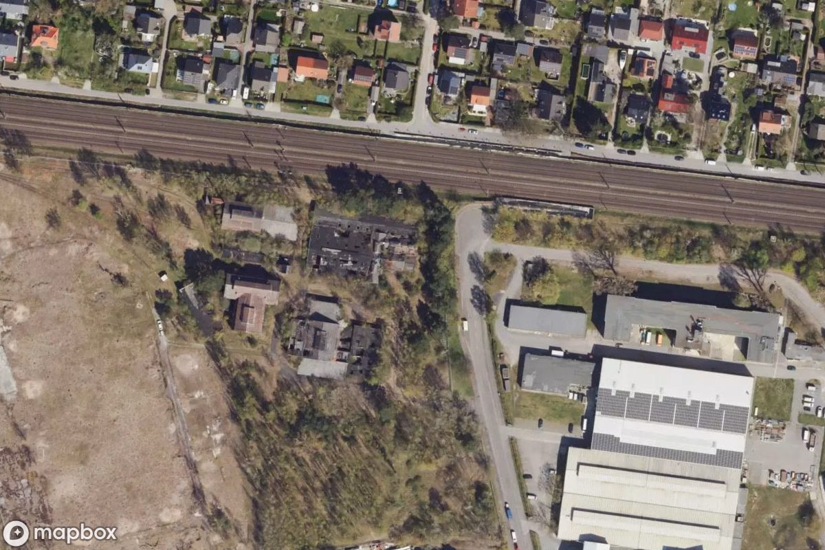 Vue aérienne satellite de Gaswerk, un Usine abandonné à Berlin, Allemagne