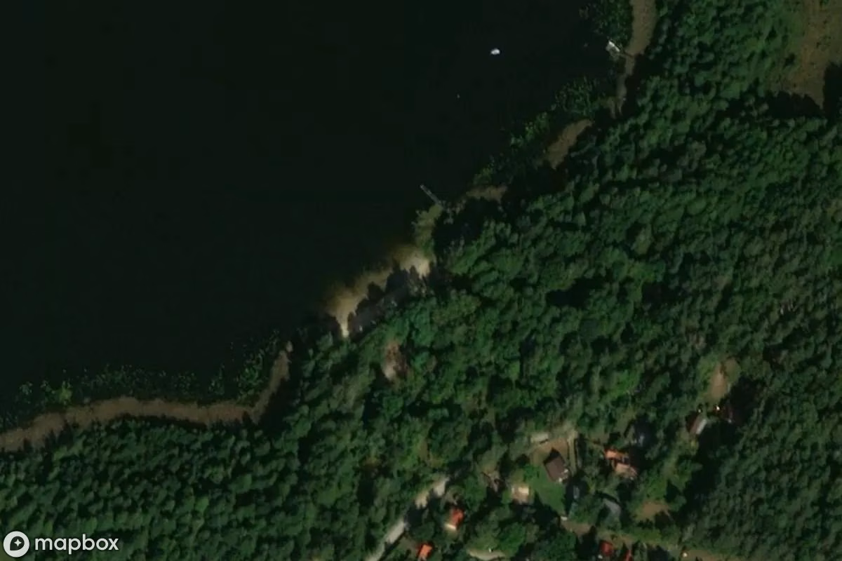 Aerial satellite view of Wilder Strand, an abandoned  in Rogóźno, Poland