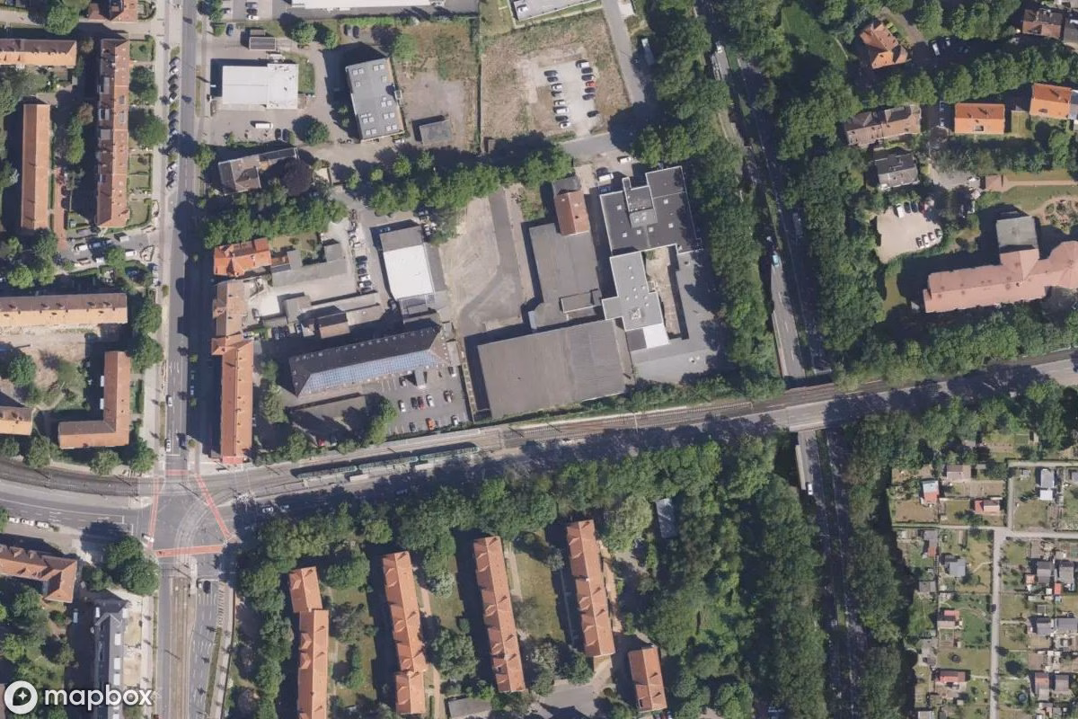 Vista aérea por satélite de Firma, un  abandonado en Hanover, Alemania