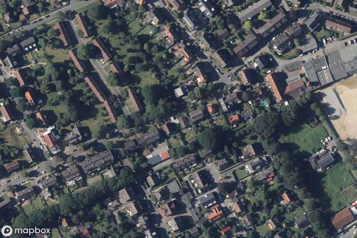 Vista aérea por satélite de Wohnhaus, un Residencia abandonado en Münster, Alemania