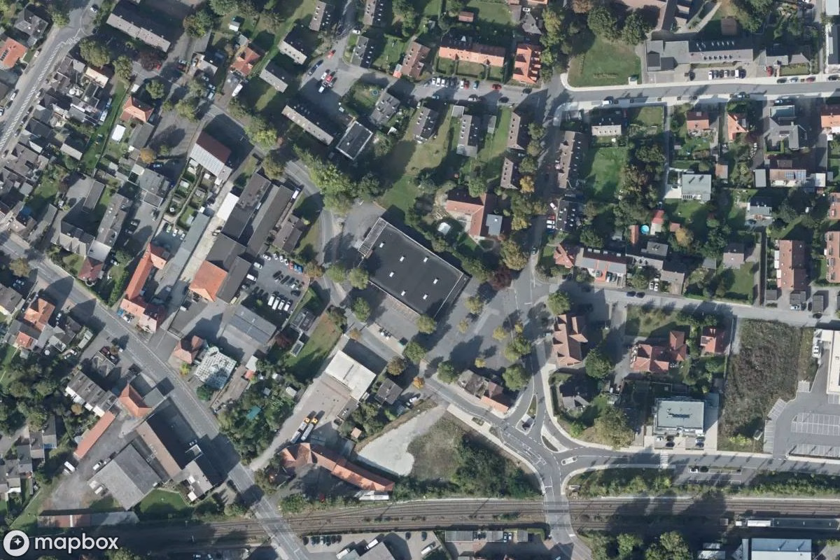 Vista aérea por satélite de Supermarkt, un  abandonado en Werl, Alemania