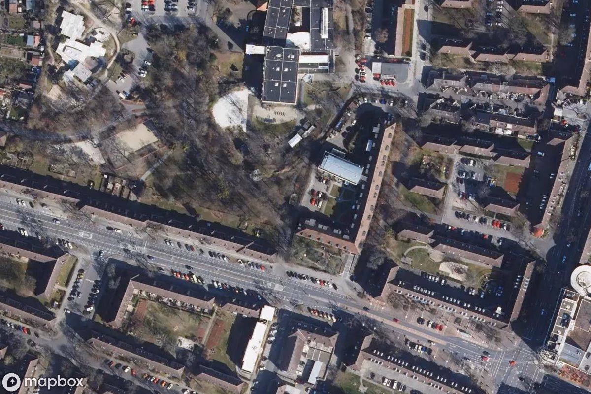 Satellitbillede set fra luften af Kiosk, et forladt Butik i Wolfsburg, Tyskland