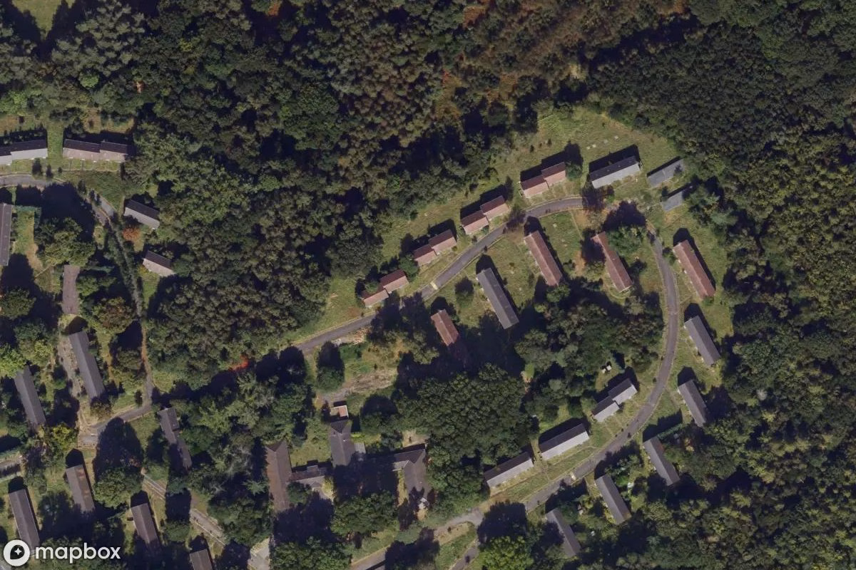 Satelitarny widok z lotu ptaka Siedlung, opuszczone  w Wegberg, Niemcy