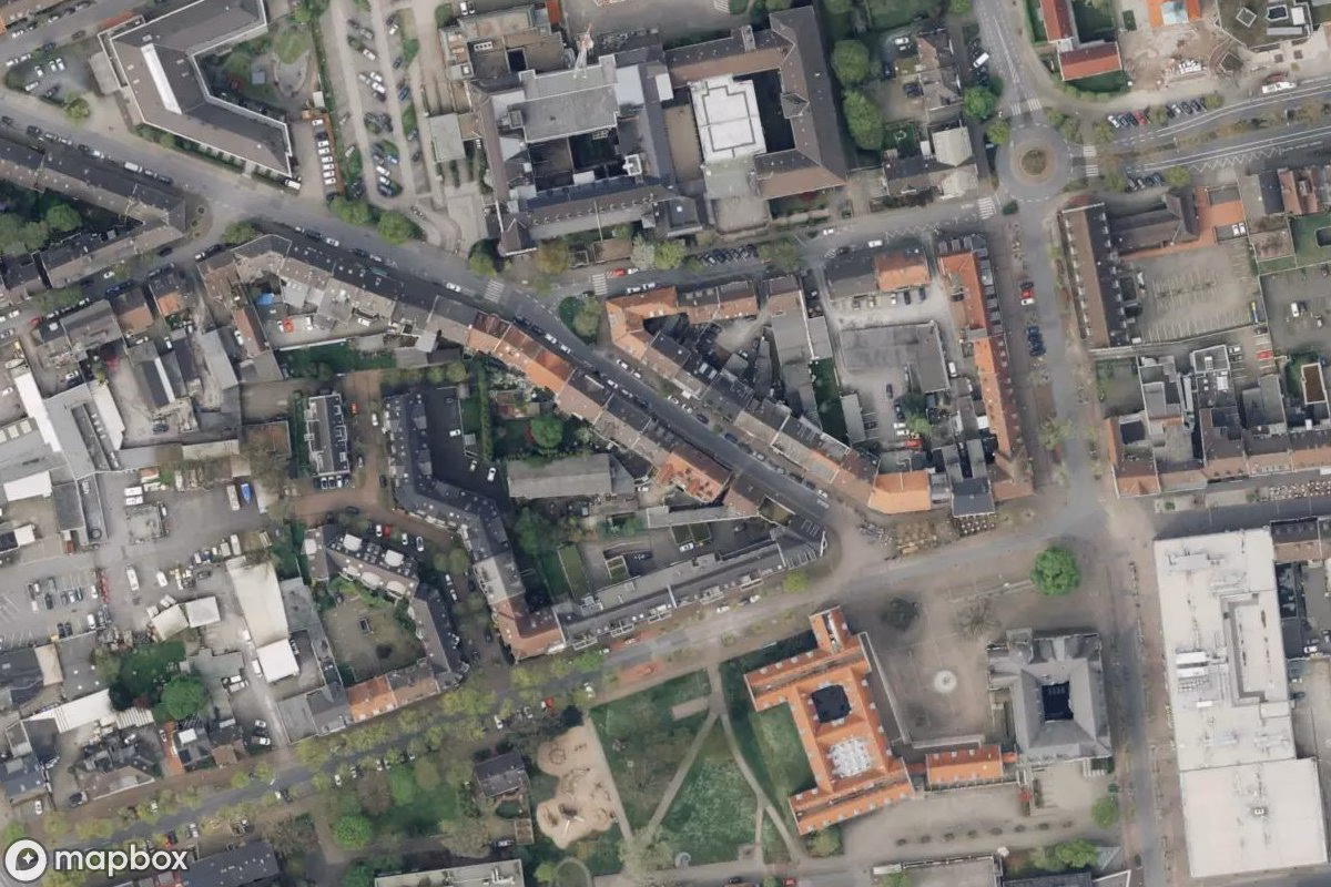 Satellitbild från luften av Kino, en övergiven Teater i Gladbeck, Tyskland