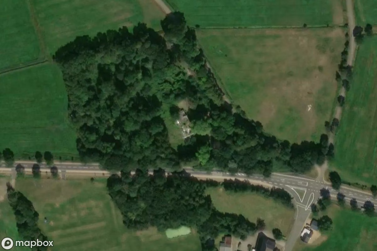 Satelitarny widok z lotu ptaka Hazienda mediteranes Gemäuer, opuszczone  w Prinzenmoor, Niemcy