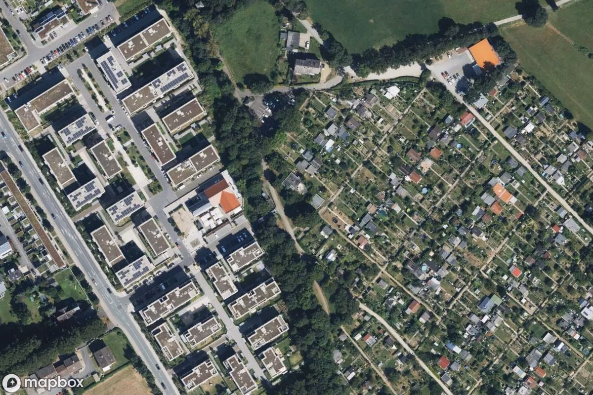 Satellittbilde fra luften av Gaststätte, et forlatt Restaurant i Hattersheim, Tyskland