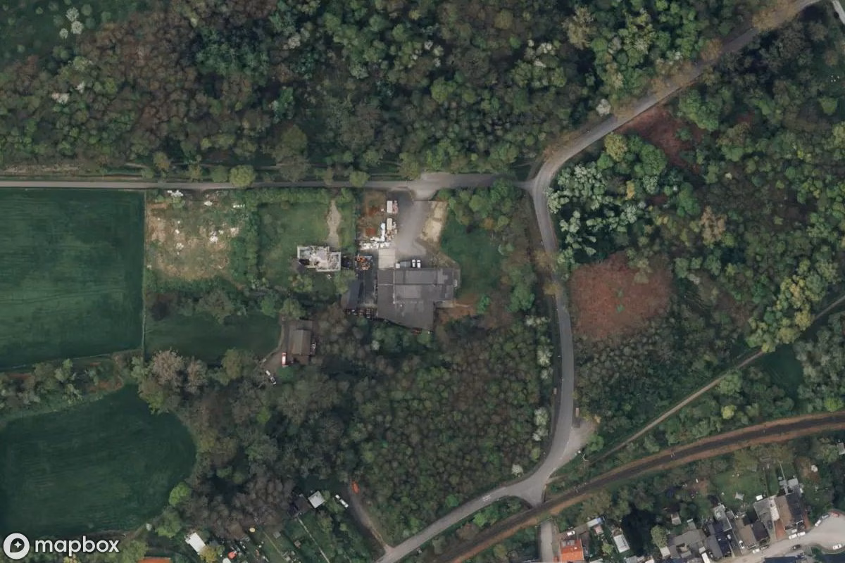 Satellitbillede set fra luften af Fabrik, et forladt Fabrik i Bottrop, Tyskland