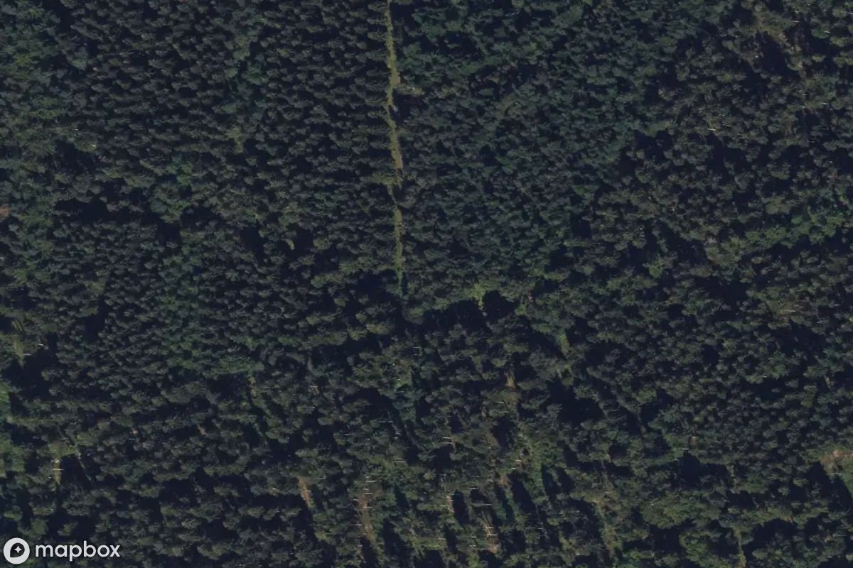 Satellittbilde fra luften av Bunker, et forlatt Bunker i Kaltenkirchen, Tyskland